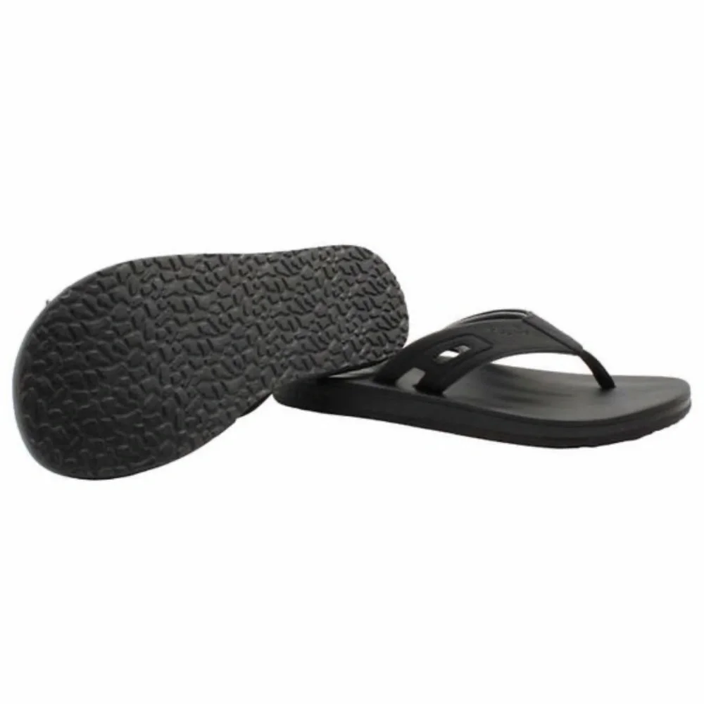 NEW Flojos Mens Hydro Flip Flop Memory Foam Sandals Black US Size 11 NWT - Picture 1 of 5